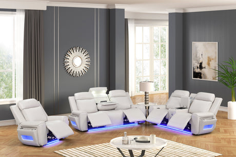 Rolls Royce Sand 3-Piece Reclining Living Room Set by Happy Homes at Eve Furniture