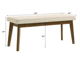 Rolstan Beige/Brown Dining Bench by Crown Mark at Eve Furniture