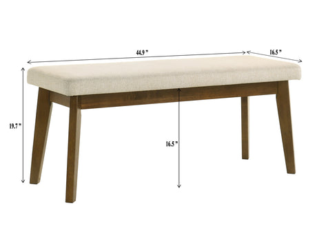 Rolstan Beige/Brown Dining Bench by Crown Mark at Eve Furniture