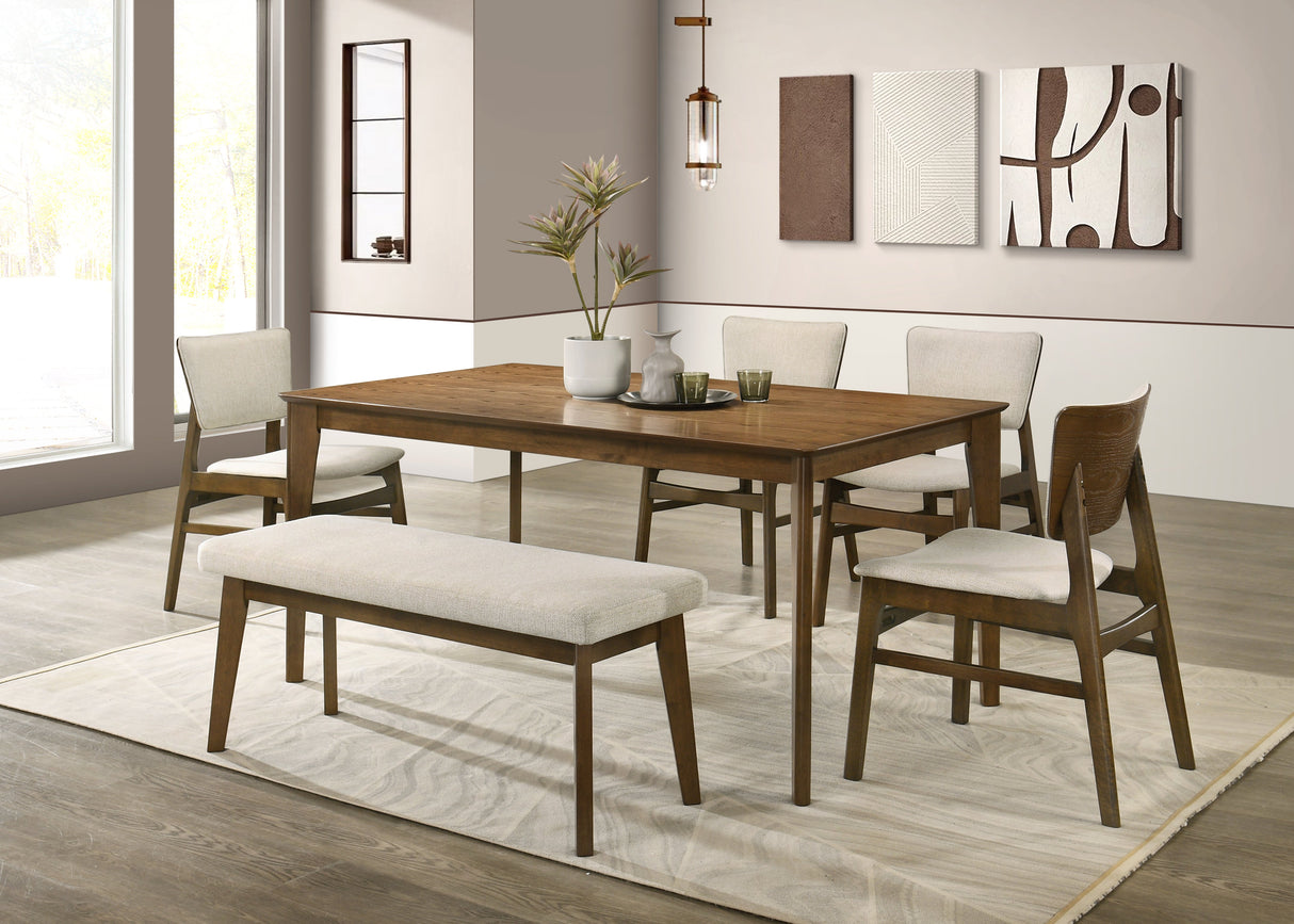 Rolstan Beige/Brown Dining Bench by Crown Mark at Eve Furniture
