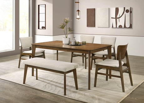 Rolstan Beige/Brown Dining Bench by Crown Mark at Eve Furniture