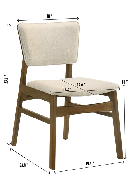 Rolstan Beige/Brown Dining Chair (Set of 2) by Crown Mark at Eve Furniture