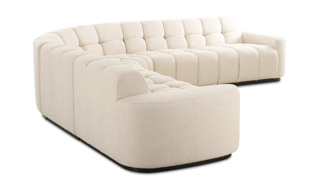 Roman L-Shaped Sectional Oat by Moe's Home at Eve Furniture