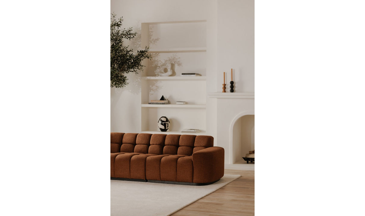 Roman L-Shaped Sectional Rust by Moe's Home at Eve Furniture