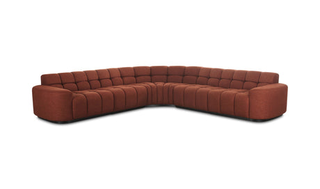 Roman L-Shaped Sectional Rust by Moe's Home at Eve Furniture