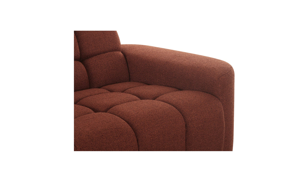 Roman L-Shaped Sectional Rust by Moe's Home at Eve Furniture