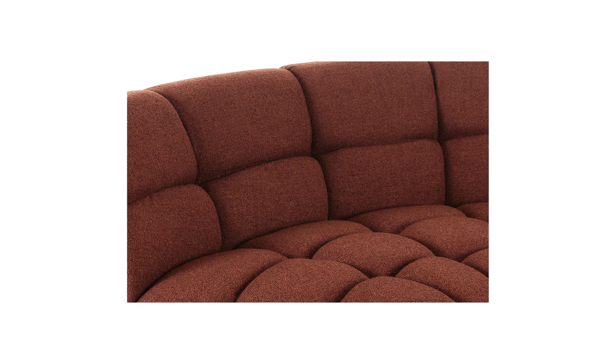Roman L-Shaped Sectional Rust by Moe's Home at Eve Furniture