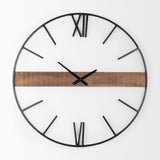 Roman Round Oversize Industrial Wall Clock by Mercana at Eve Furniture