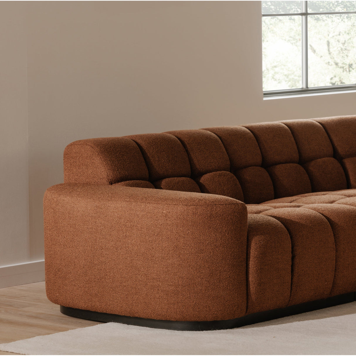 Roman Rust L Shaped Sectional by Moe's Home at Eve Furniture