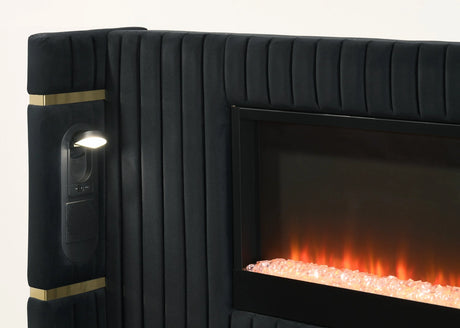 Romance Black King Platform Bed by Happy Homes at Eve Furniture