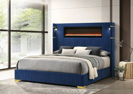 Romance Blue King Platform Bed by Happy Homes at Eve Furniture