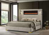 Romance Cream Queen Platform Bed by Happy Homes at Eve Furniture