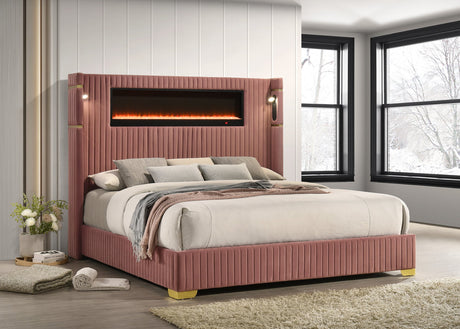 Romance Pink King Platform Bed by Happy Homes at Eve Furniture