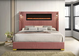 Romance Pink King Platform Bed by Happy Homes at Eve Furniture
