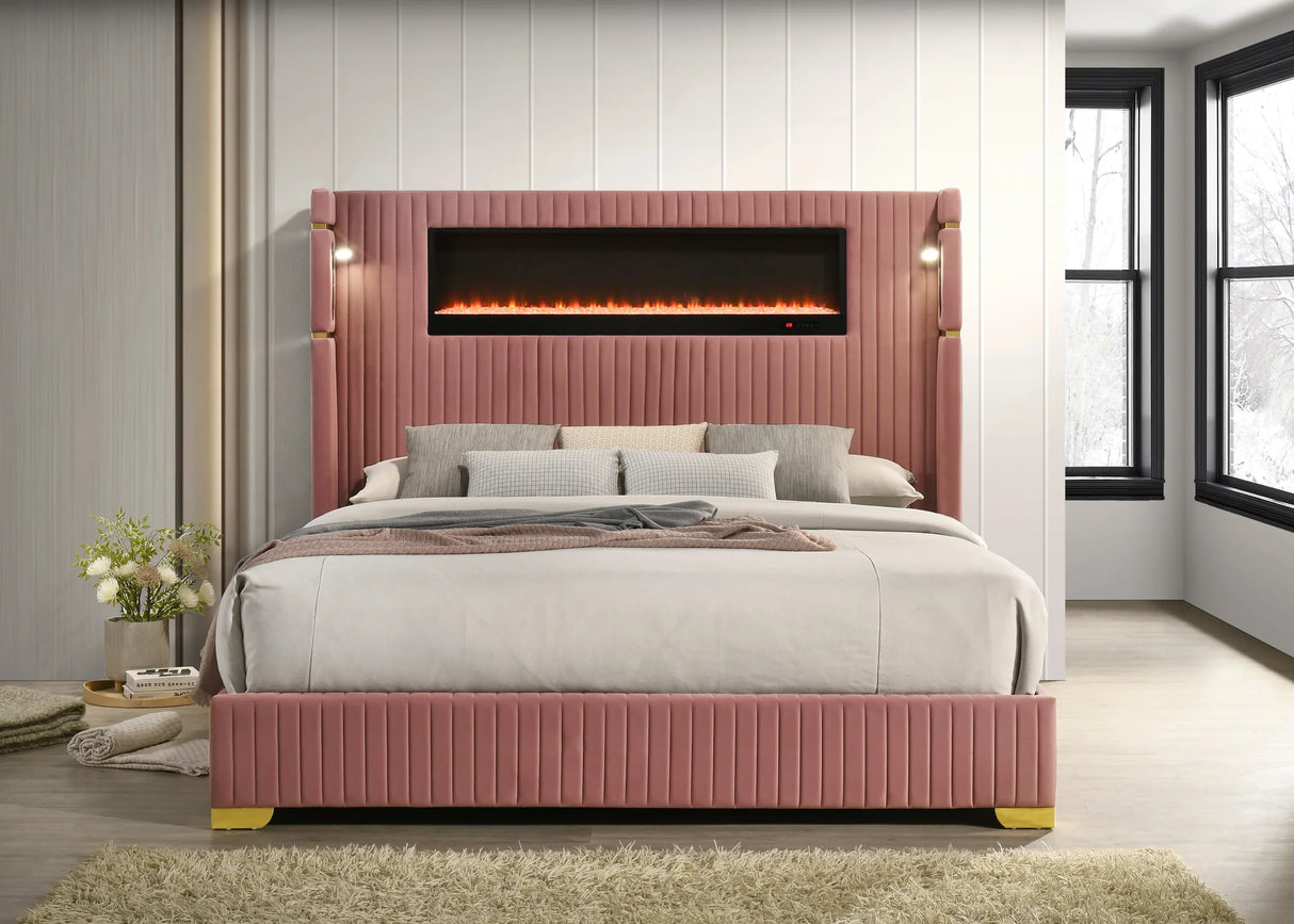 Romance Pink King Platform Bed