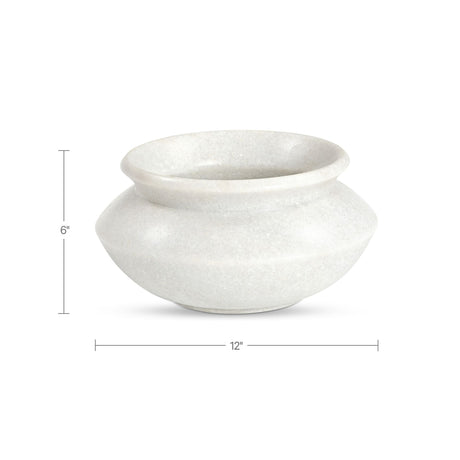 Romano White Marble Vessel by MOES at Eve Furniture