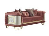 Romans 3-pieces (Sofa & Loveseat & Chair) Livingroom Set in Brick by Furnia at Eve Furniture