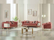 Romans 3-pieces (Sofa & Loveseat & Chair) Livingroom Set in Brick by Furnia at Eve Furniture