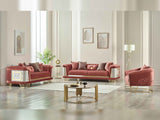 Romans 3-pieces (Sofa & Loveseat & Chair) Livingroom Set in Brick by Furnia at Eve Furniture