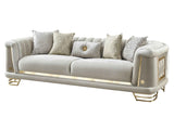 Romans 3-pieces (Sofa & Loveseat & Chair) Livingroom Set in Cream by Furnia at Eve Furniture