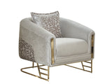 Romans 3-pieces (Sofa & Loveseat & Chair) Livingroom Set in Cream by Furnia at Eve Furniture