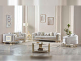 Romans 3-pieces (Sofa & Loveseat & Chair) Livingroom Set in Cream by Furnia at Eve Furniture
