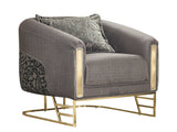 Romans 3-pieces (Sofa & Loveseat & Chair) Livingroom Set in Grey by Furnia at Eve Furniture