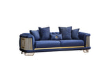Romans 3-pieces (Sofa & Loveseat & Chair) Livingroom Set Navy Blue by Furnia at Eve Furniture