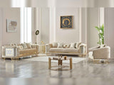 Romans Beige 3-pieces (Sofa & Loveseat & Chair) Living Room Set by Furnia at Eve Furniture