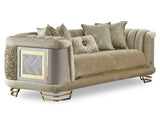 Romans Beige Stationary Loveseat by Furnia at Eve Furniture