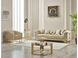 Romans Beige Stationary Sofa by Furnia at Eve Furniture