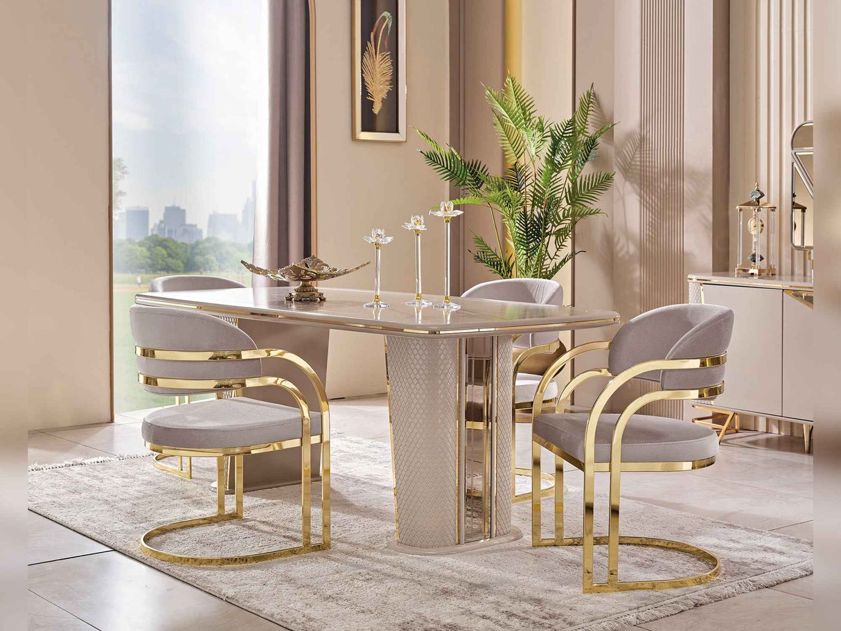 Romans Dining Chair Cream, Set of 2 by Furnia at Eve Furniture