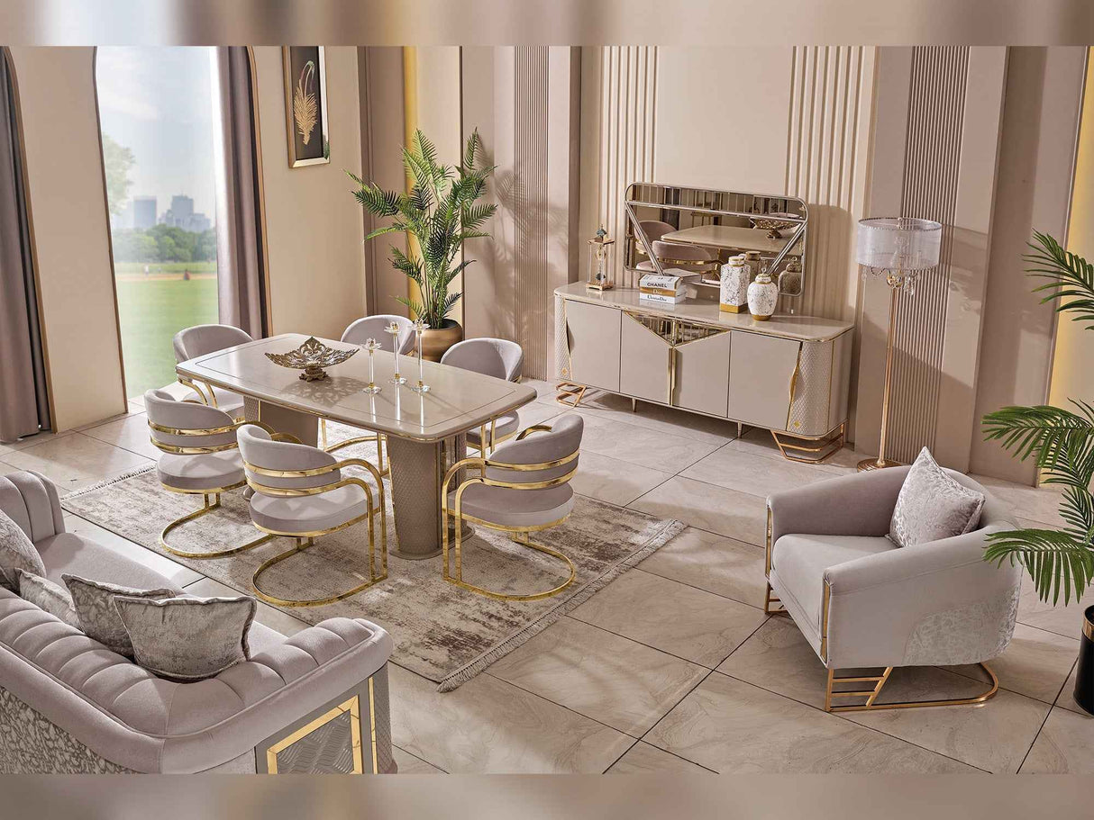 Romans Dining Chair Cream, Set of 2 by Furnia at Eve Furniture