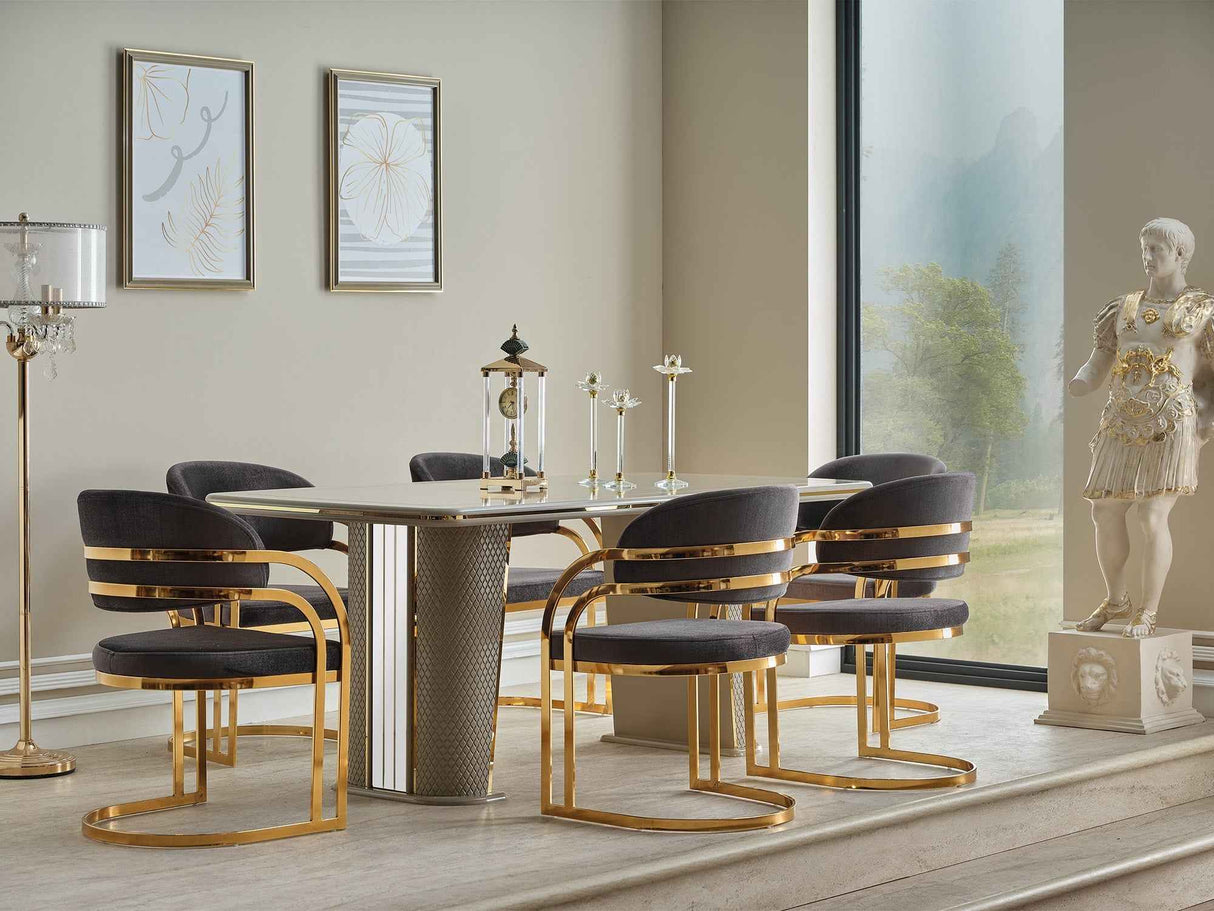 Romans Dining Chair Grey, Set of 2 by Furnia at Eve Furniture