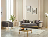 Romans Grey Stationary Sofa by Furnia at Eve Furniture