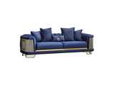 Romans Navy Blue 3-pieces (Sofa & Loveseat & Chair) Living Room Set by Furnia at Eve Furniture