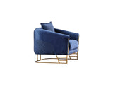 Romans Navy Blue 3-pieces (Sofa & Loveseat & Chair) Living Room Set by Furnia at Eve Furniture