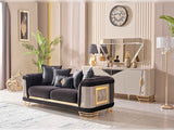 Romans Stationary Loveseat Black by Furnia at Eve Furniture