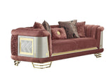 Romans Stationary Loveseat Brick by Furnia at Eve Furniture