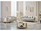 Romans Stationary Loveseat Cream by Furnia at Eve Furniture