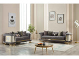 Romans Stationary Loveseat Grey by Furnia at Eve Furniture