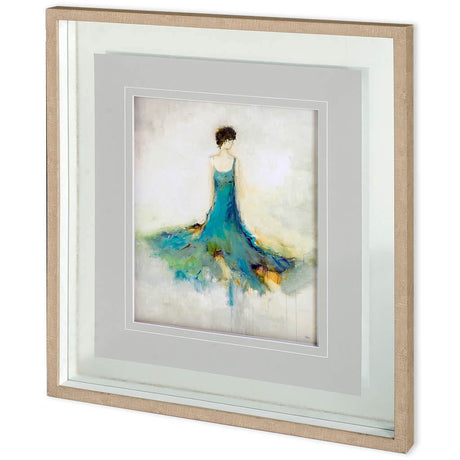 Romantic Poise I by Lisa Ridgers a Hand Embellished Textured Framed Art Print Matted under Glass by Mercana at Eve Furniture