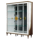 Romantica Gray 3-Door Display Cabinet by ESF Furniture at Eve Furniture