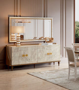 Romantica Gray 4-Door Buffet by ESF Furniture at Eve Furniture