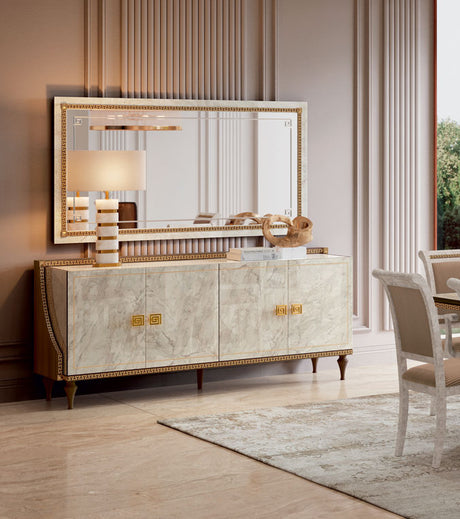 Romantica Gray 4-Door Buffet by ESF Furniture at Eve Furniture