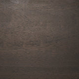 Romi Dark Brown Wood w/ 3 Shelves Oval Console Table by Mercana at Eve Furniture