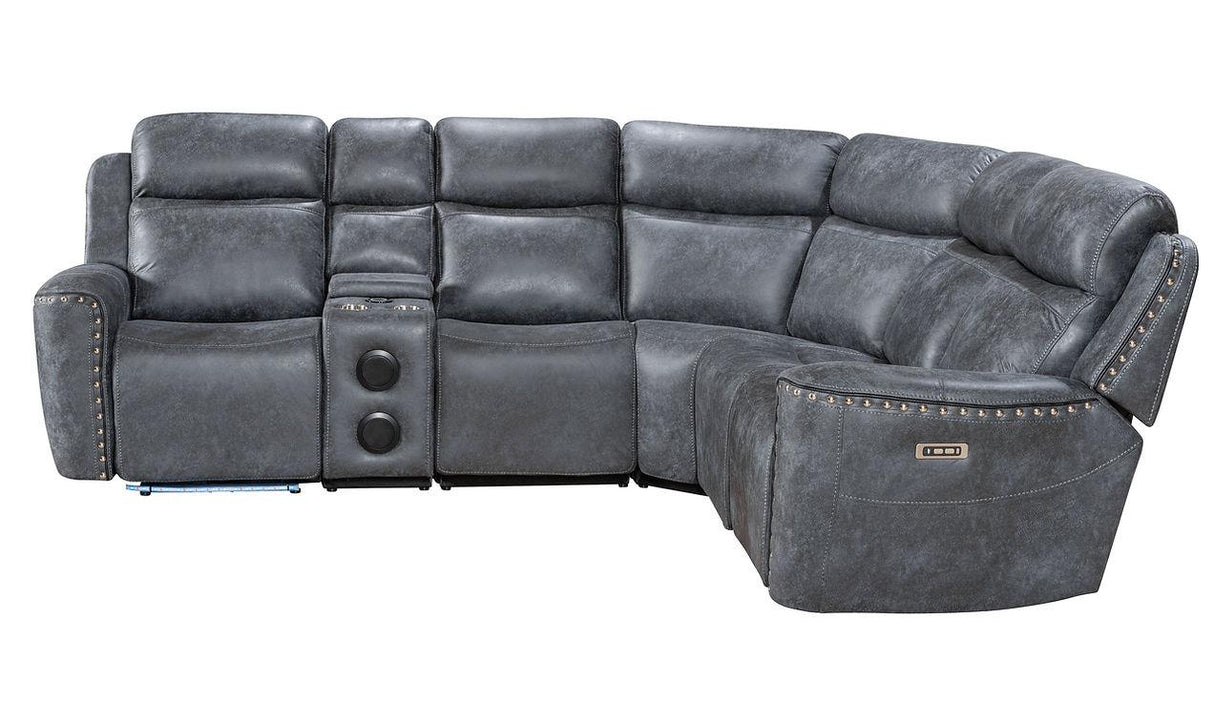 Romi Grey Power Reclining Sectional [Special Price] by New Era Innovations at Eve Furniture