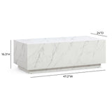 Romy 47" Rectangular Coffee Table by TOV Furniture at Eve Furniture