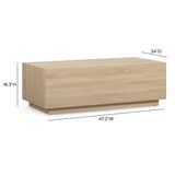 Romy 47" Rectangular Coffee Table by TOV Furniture at Eve Furniture