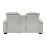 Ronan Light Gray 2-Piece Double Reclining Set by Homelegance at Eve Furniture